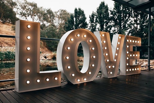 Event with Light Up Letters