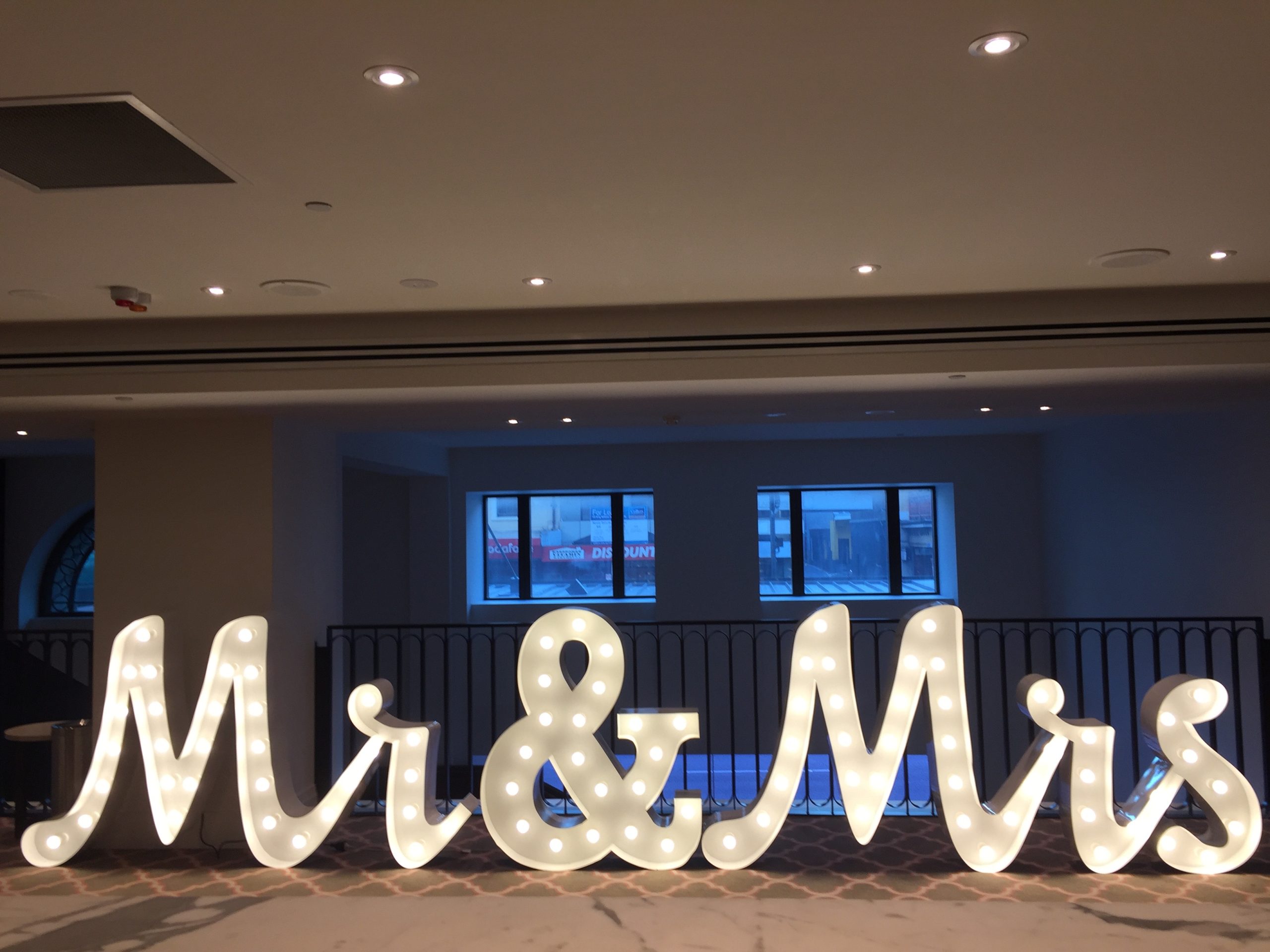 Large Illuminated Letter Mr and Mrs