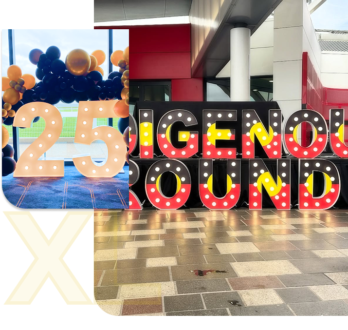 large letters and numbers